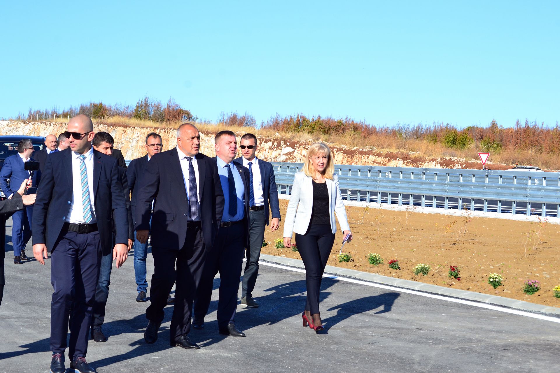 Премиерът Бойко Борисов открива новпостроения участък от магистрала "Хемус" между Ябланица и Боаза, 11 октомври 2019 г.