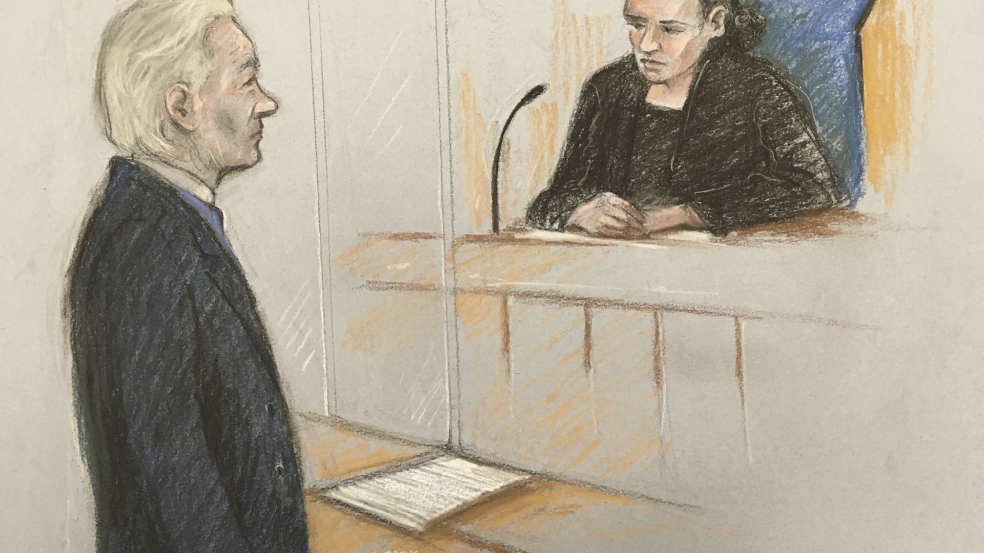 Джулиан Асандж се яви отслабнал пред британски съд по делото за екстрадиция 