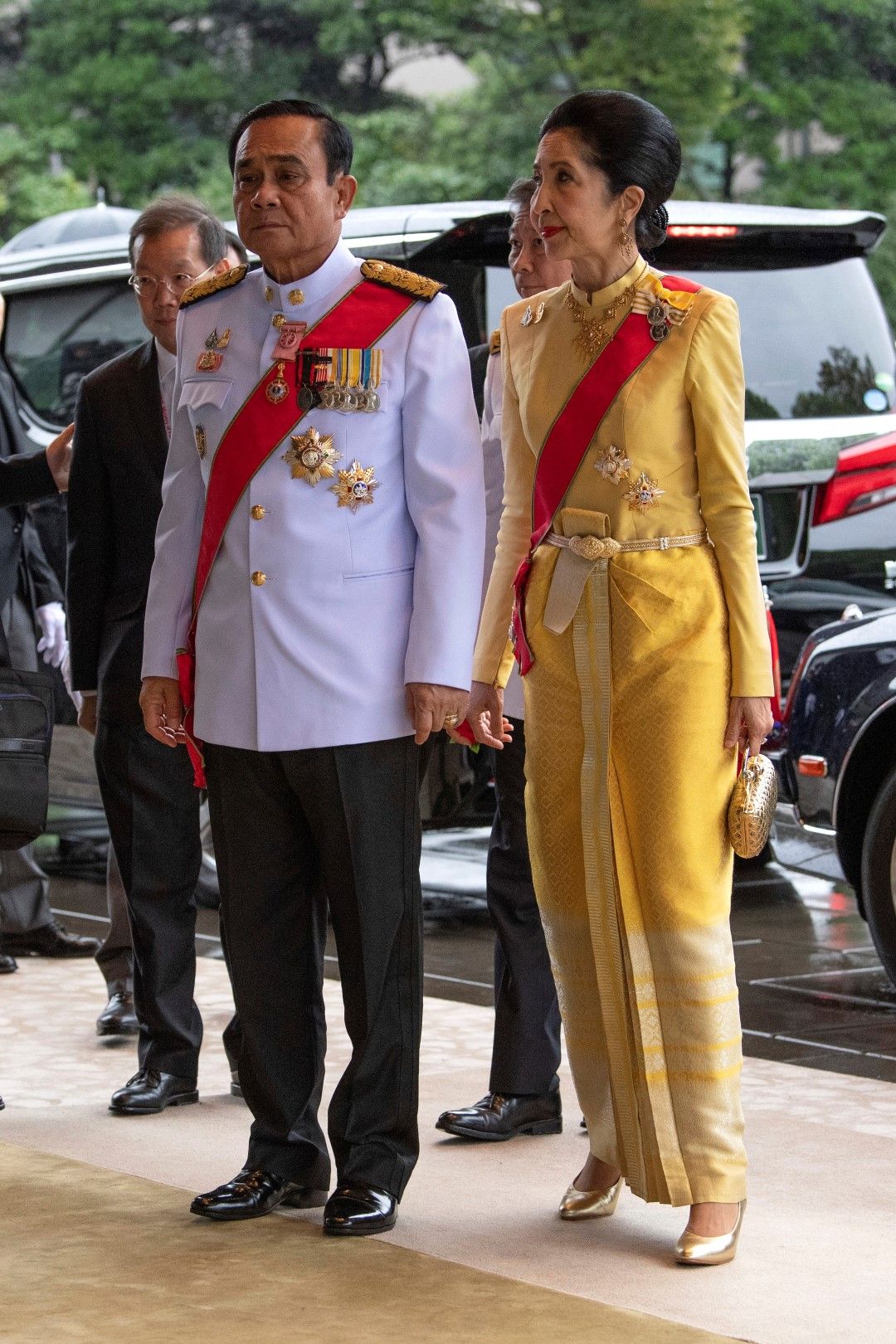 Тайландският министър-председател Чан-оча и съпругата му