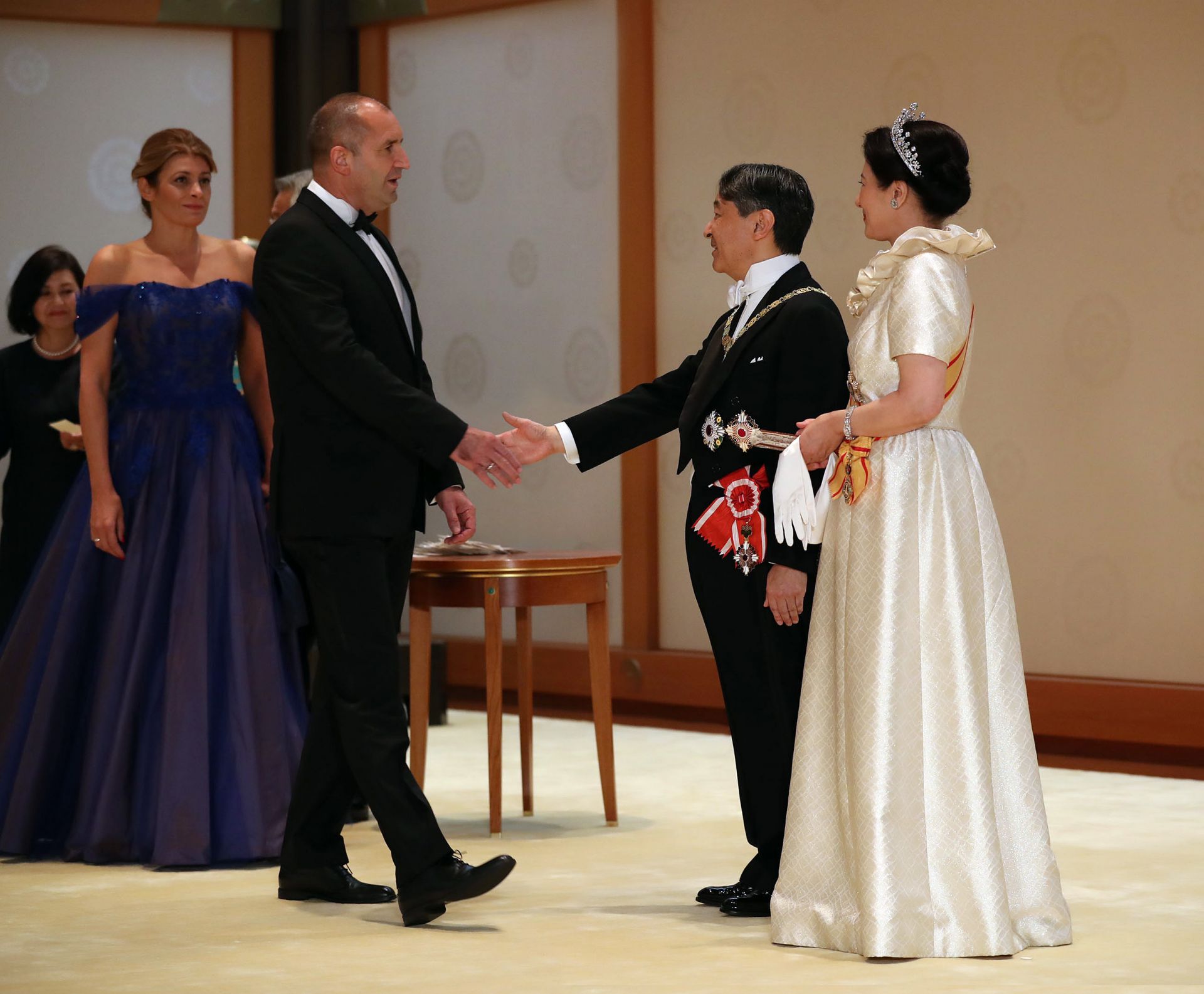 Президентът Румен Радев, Десислава Радева, император Нарухито и императрица Масако