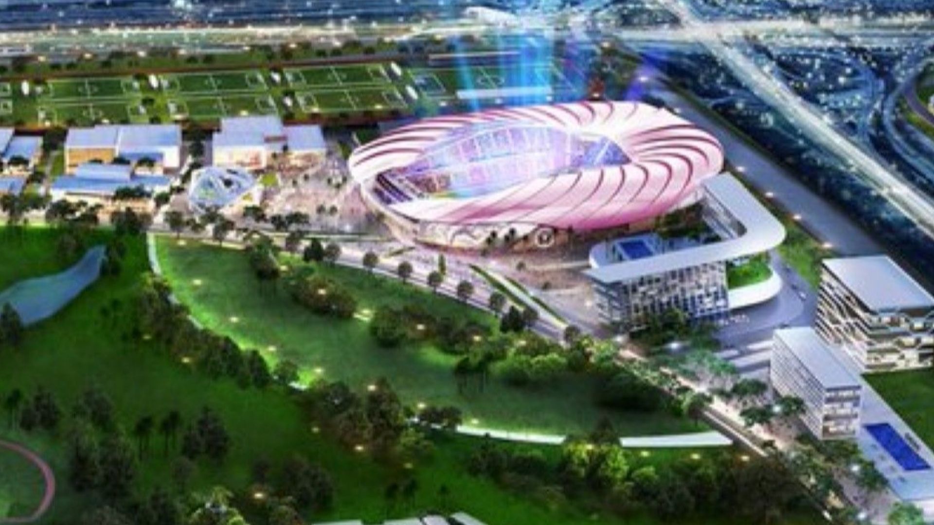 Бекъм показа проекта на супермодерния стадион в Маями