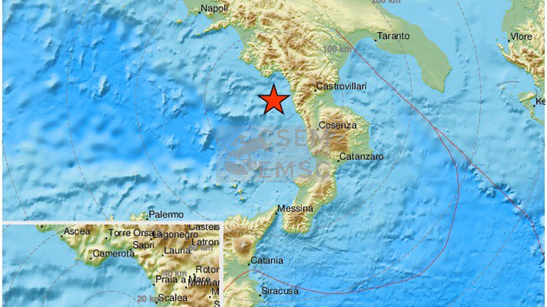 Земетресение с магнитуд 4,4 бе регистрирано днес сутринта в Тиренско