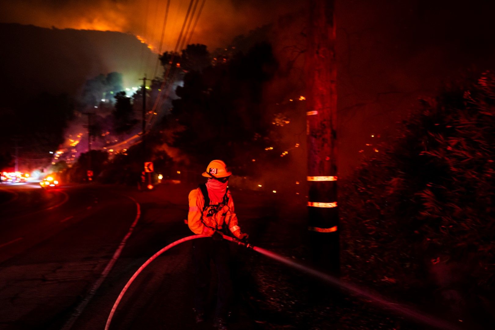  Пожар покрай центъра Гети в Лос Анжелос 