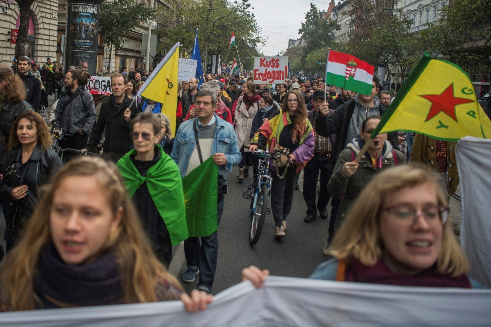 Протест срещу посещението на Ердоган в Унгария 
