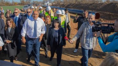 Премиерът Бойко Борисов инспектира интерконекторната връзка между България и Гърция