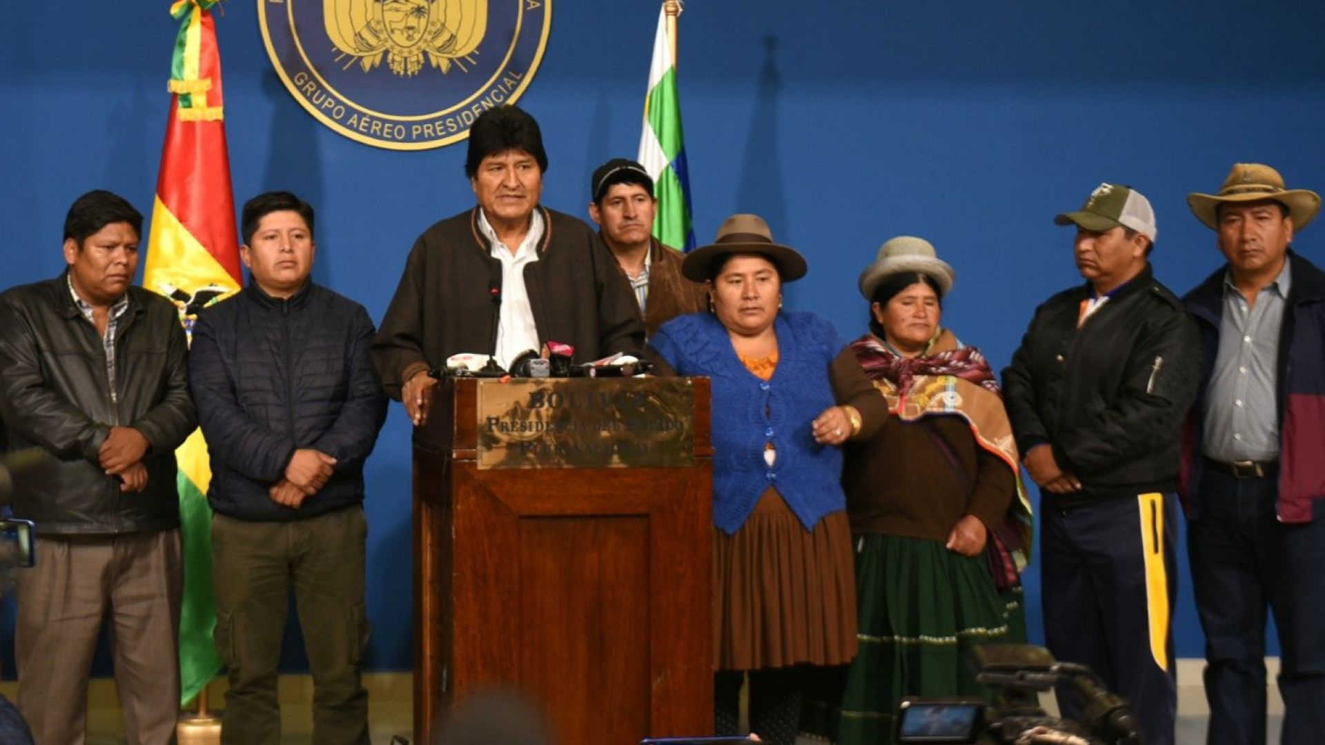 Ево Моралес който преди два дни подаде оставка под натиска