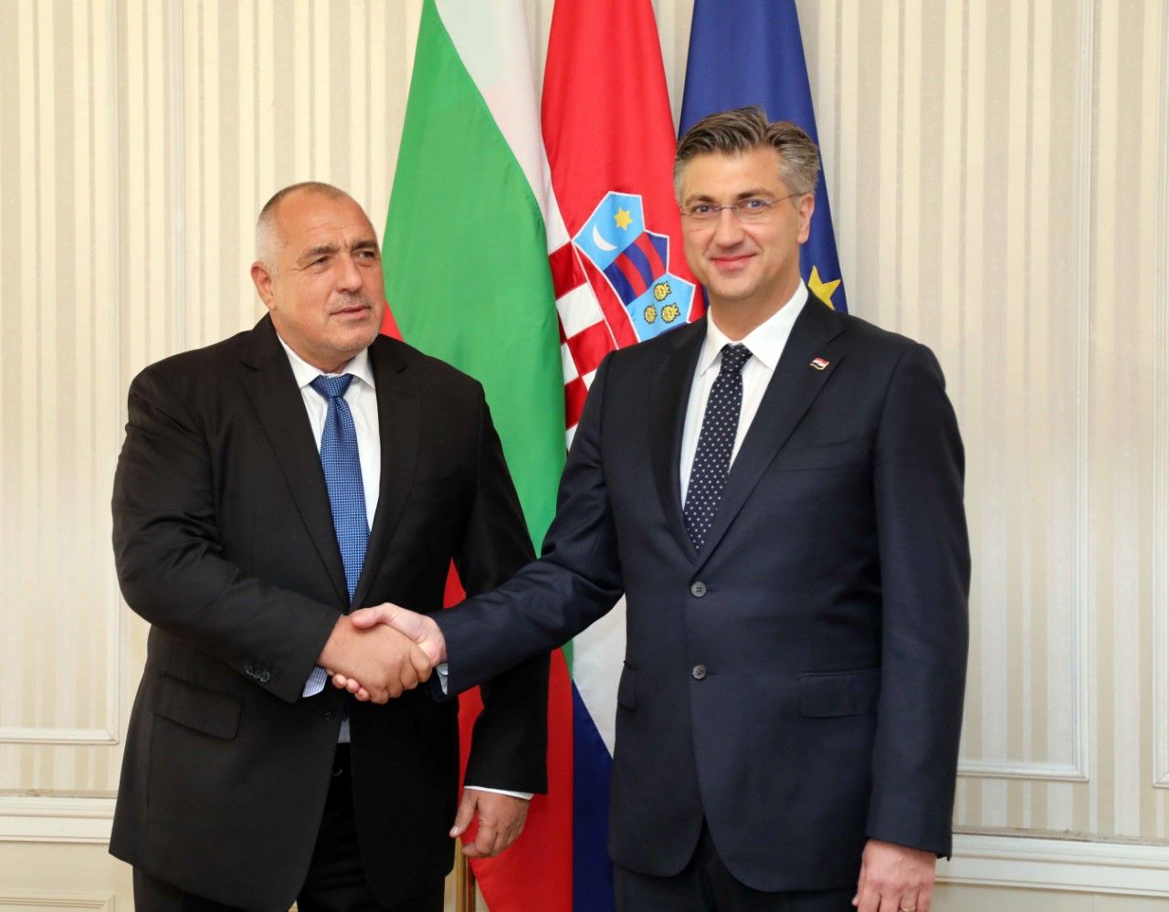 Бойко Борисов беше посрещнат от Андрей Пленкович в хърватската столица