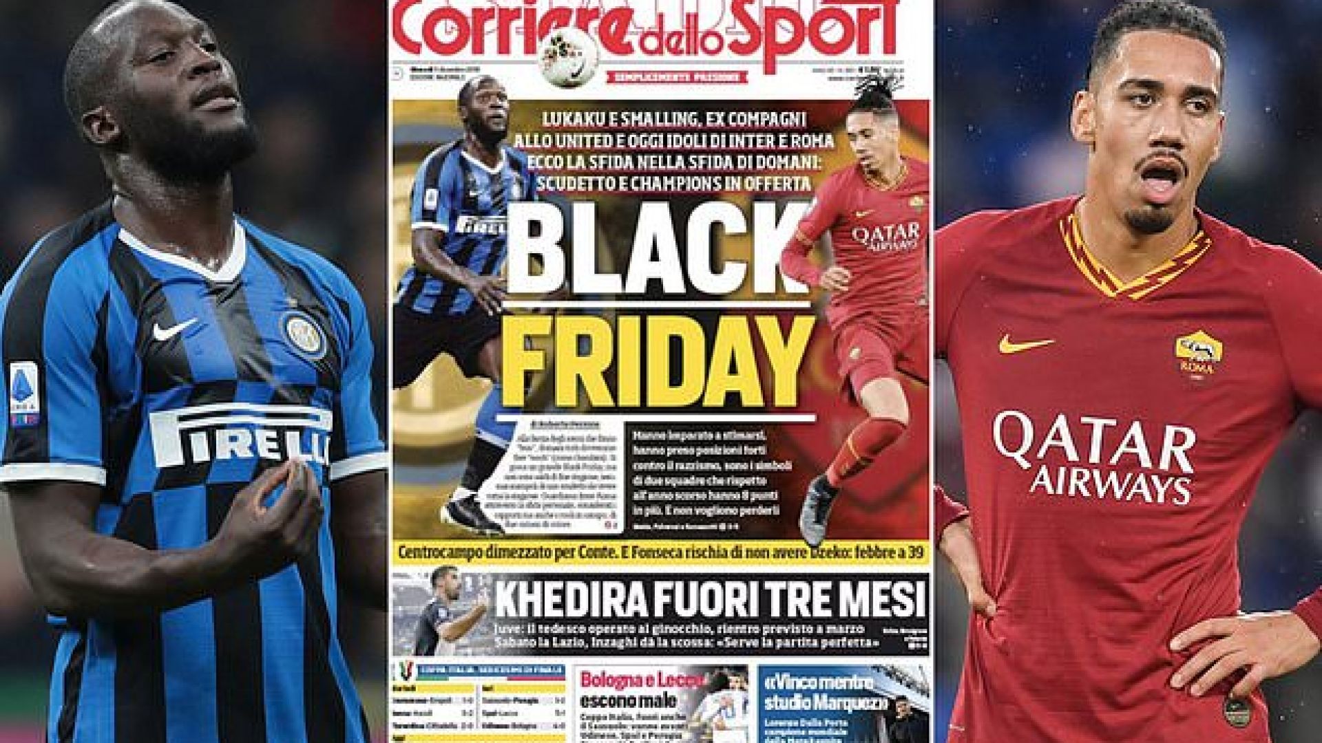 Италиански вестник създаде расистки скандал със заглавие преди Интер - Рома