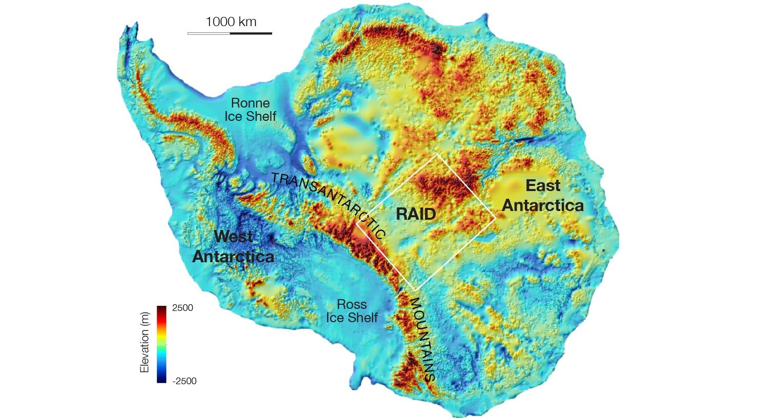Топографска карта на Антарктида