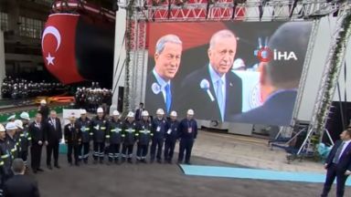 Ердоган пусна първата сглобена в Турция подводница тип 214 TN (видео)