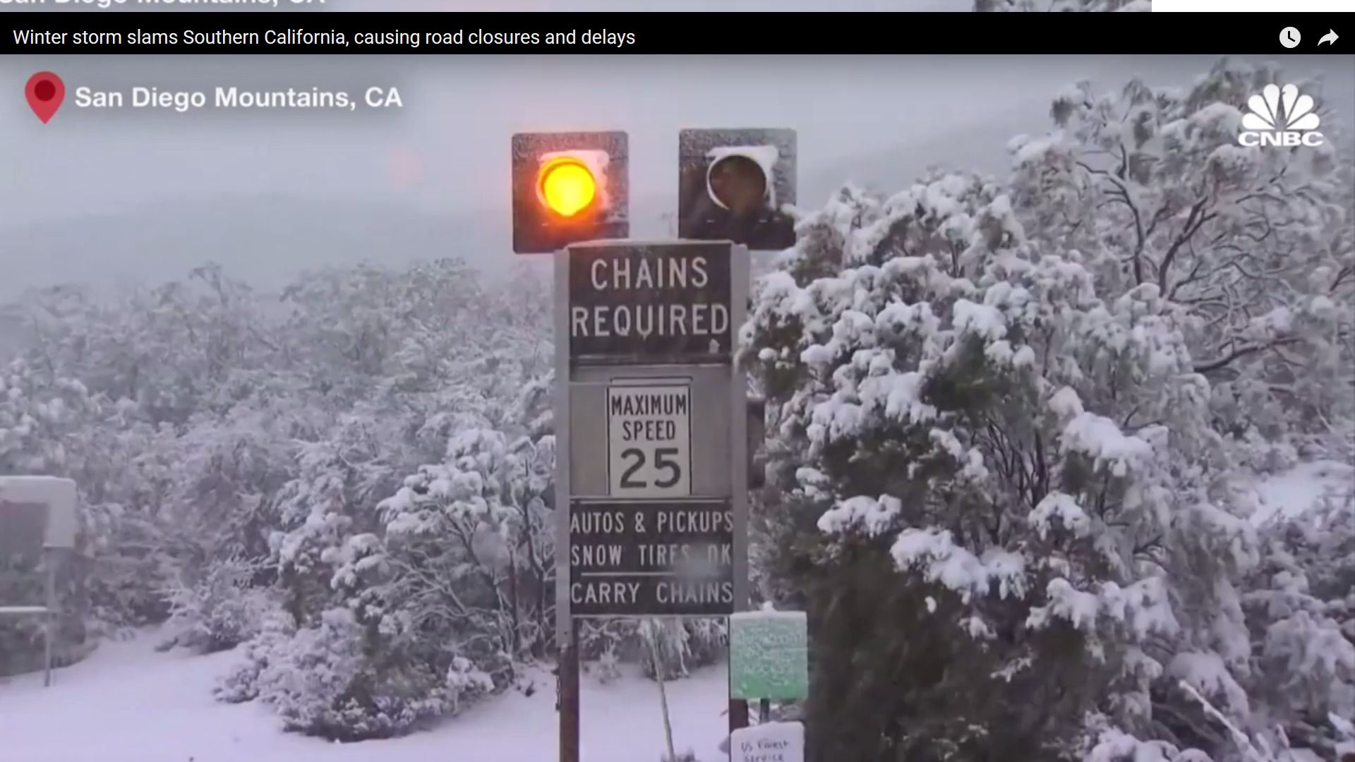 Необичайна за Южна Калифорния гледка в обикновено топлия и