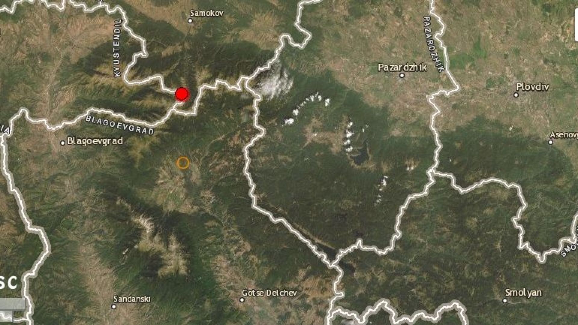Силно земетресение се усети в цяла Югозападна България