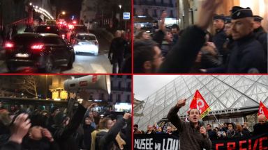  Демонстранти щурмуваха парижки спектакъл за разпра с Еманюел Макрон (видео) 