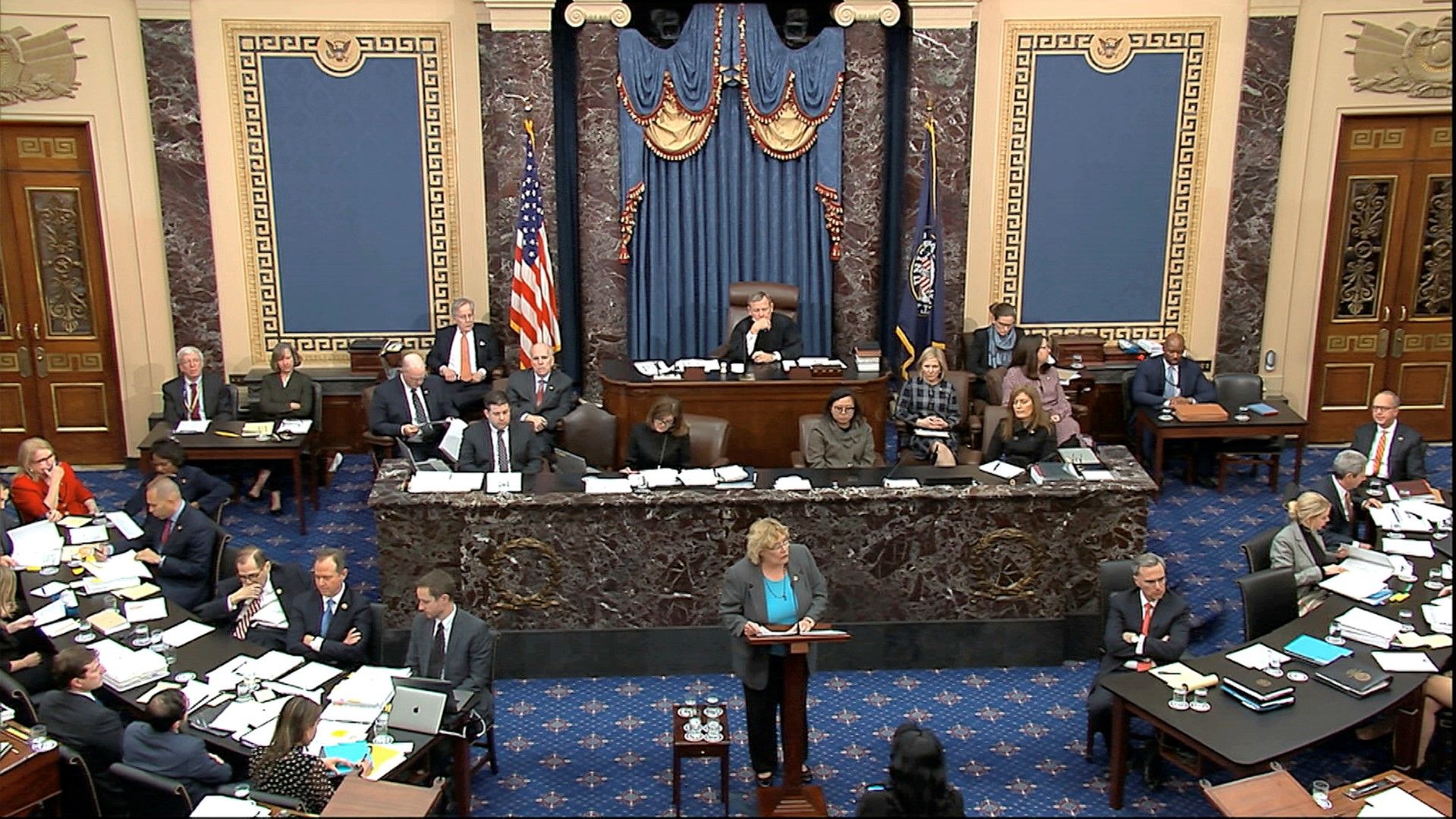 Изслушвания в Сената по време на процеса за импийчмънт срещу Доналд Тръмп