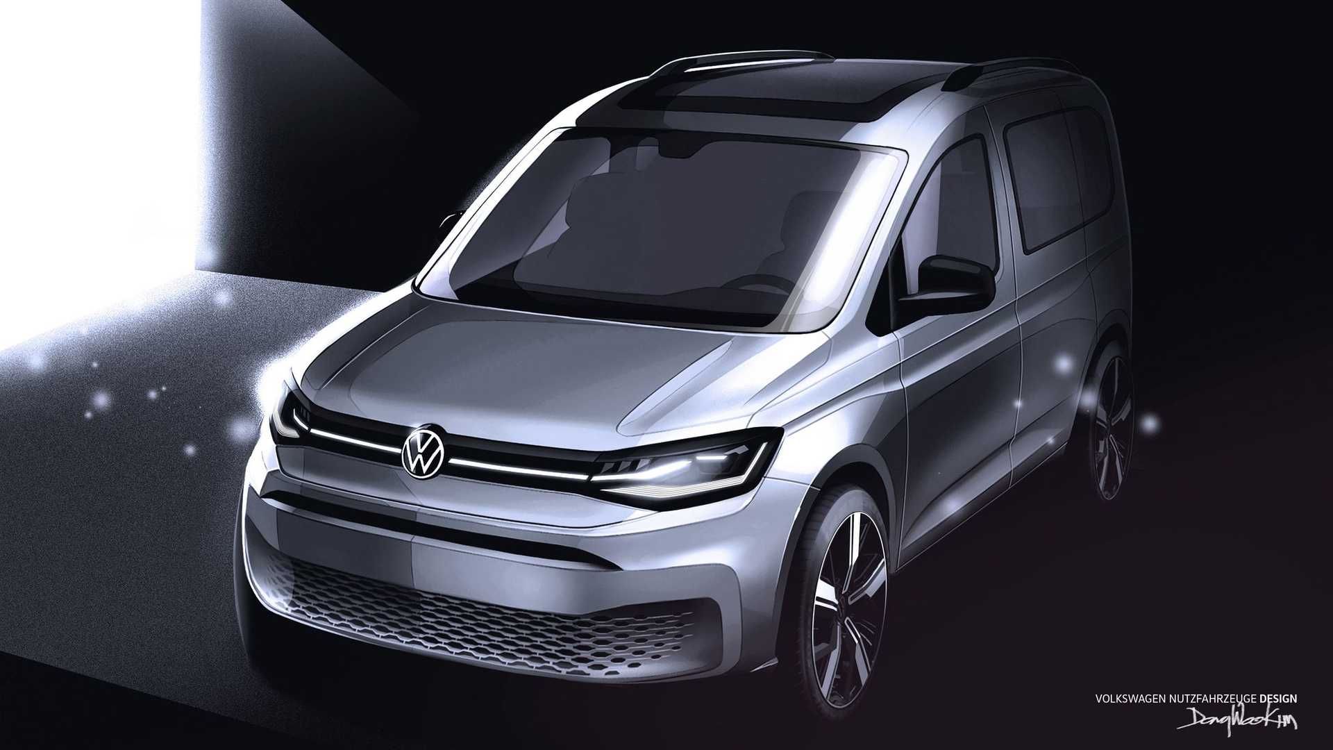 VW с по-реалистични скици на новото Caddy