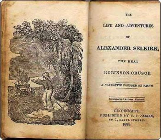 "Животът и приключенията на Александър Селкирк“ (1835 г.), автор - неизвестен