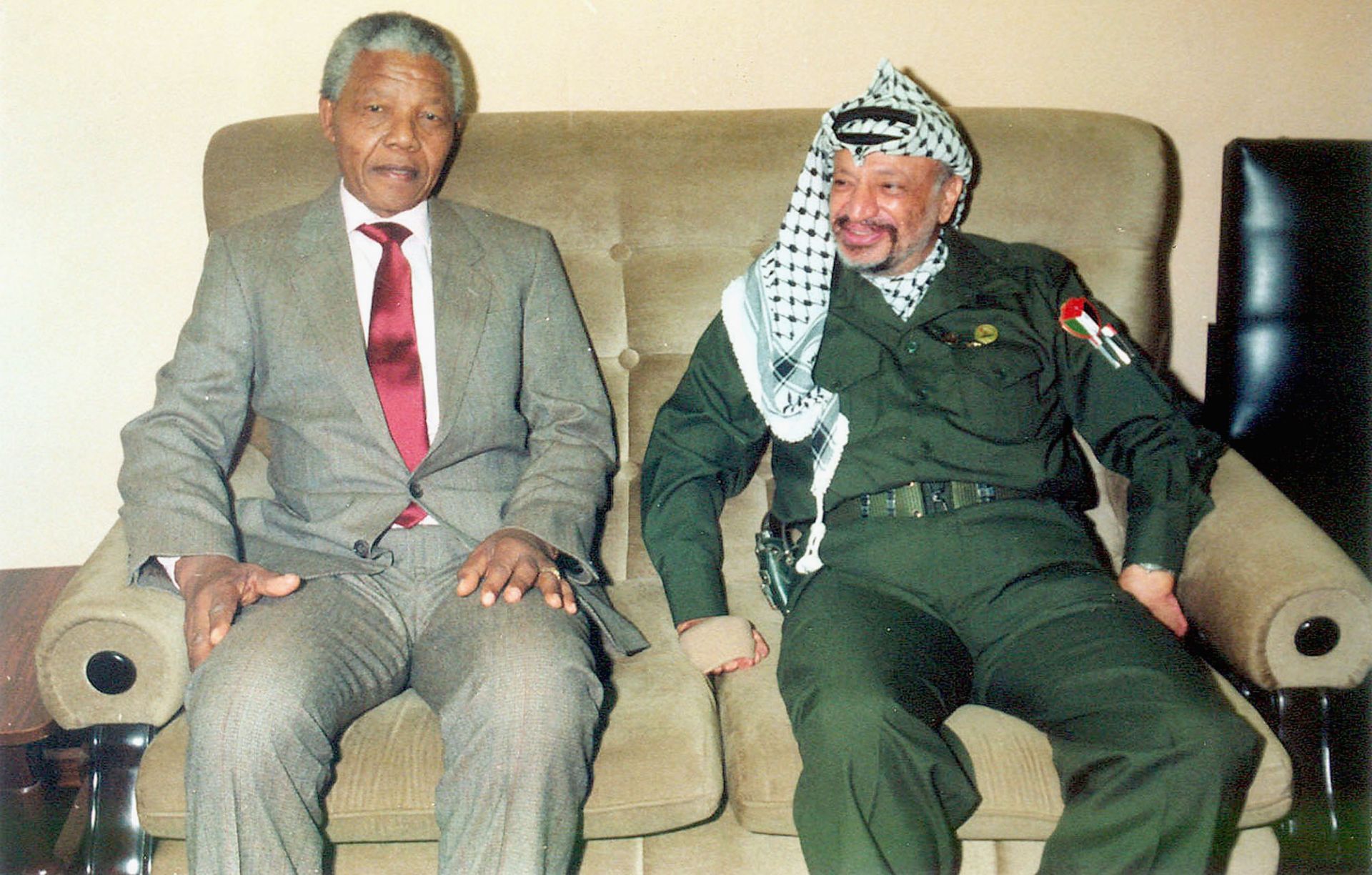 С палестинския лидер Ясер Арафат в Газа