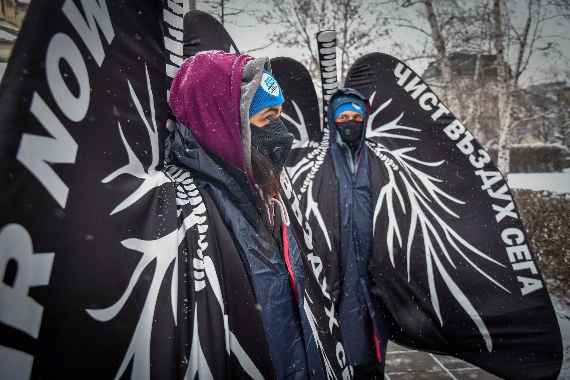 На 7 февруари активисти на Грийнпийс протестираха в София срещу енергийните замърсители на въздуха