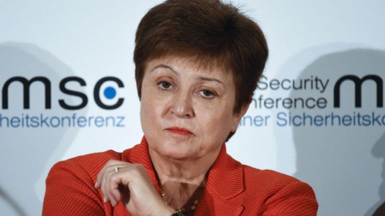 Управляващата директорка на Международния валутен фонд (МВФ) Кристалина Георгиева влезе