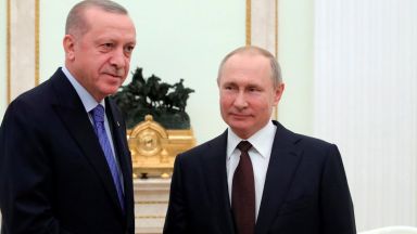 Президентът на Русия Владимир Путин и турският държавен глава Реджеп
