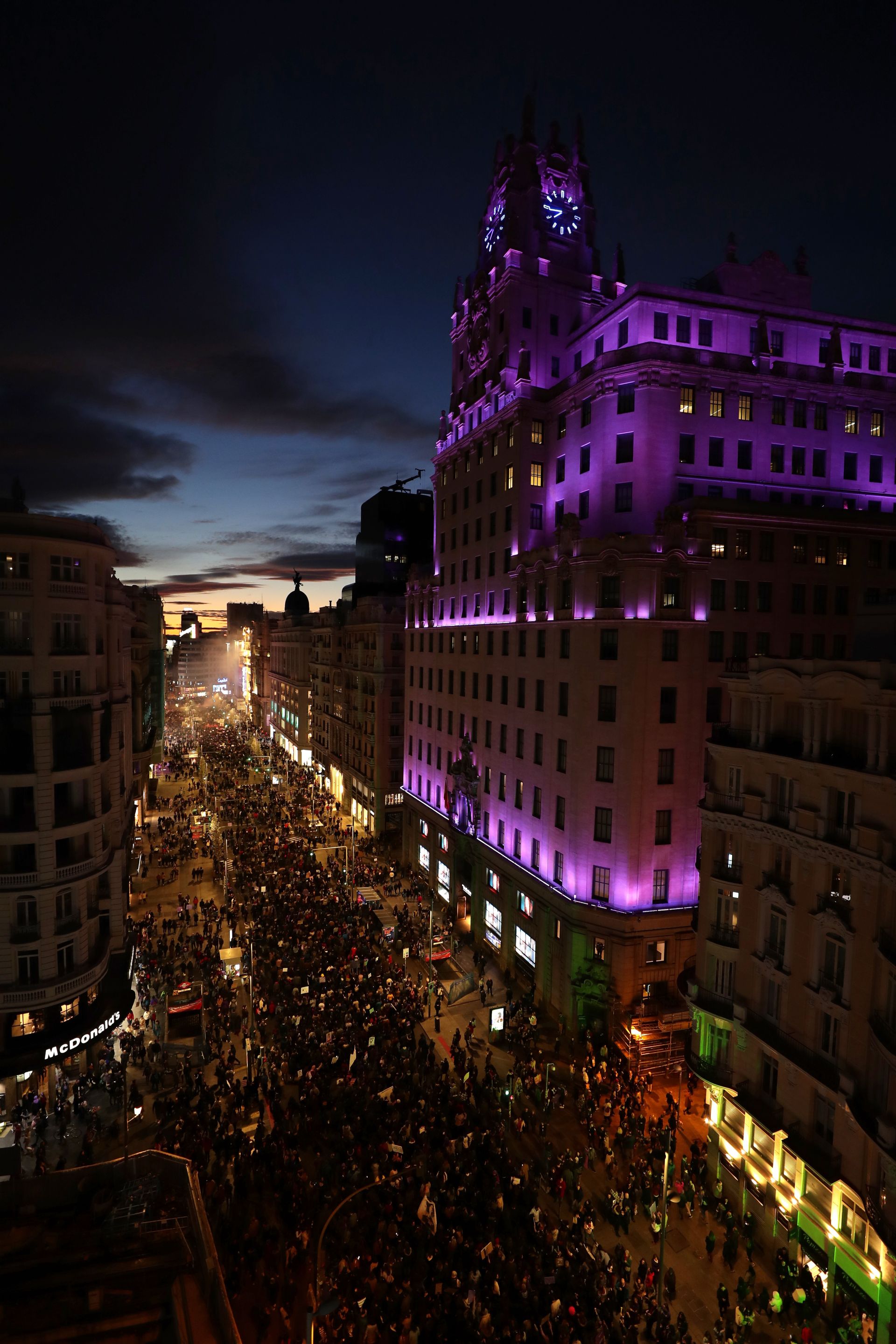 Шествие по повод международния ден на жената в Мадрид