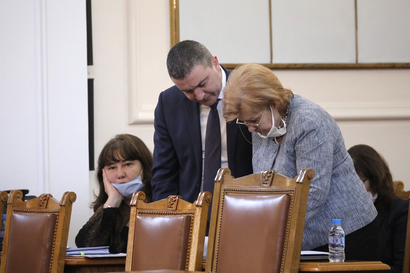 Приемането на текстовете стана в отсъствието на Владислав Горанов и Менда Стоянова