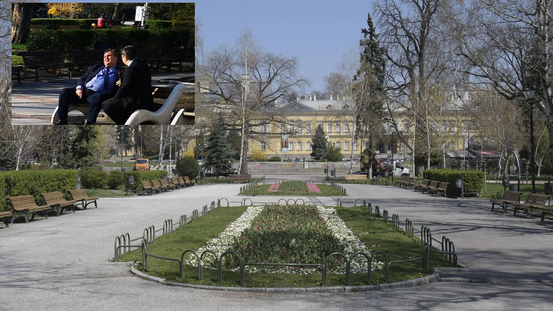 Каракачанов за снимката на пейка: Извън градинката съм. Премиерът: Да го глобят!