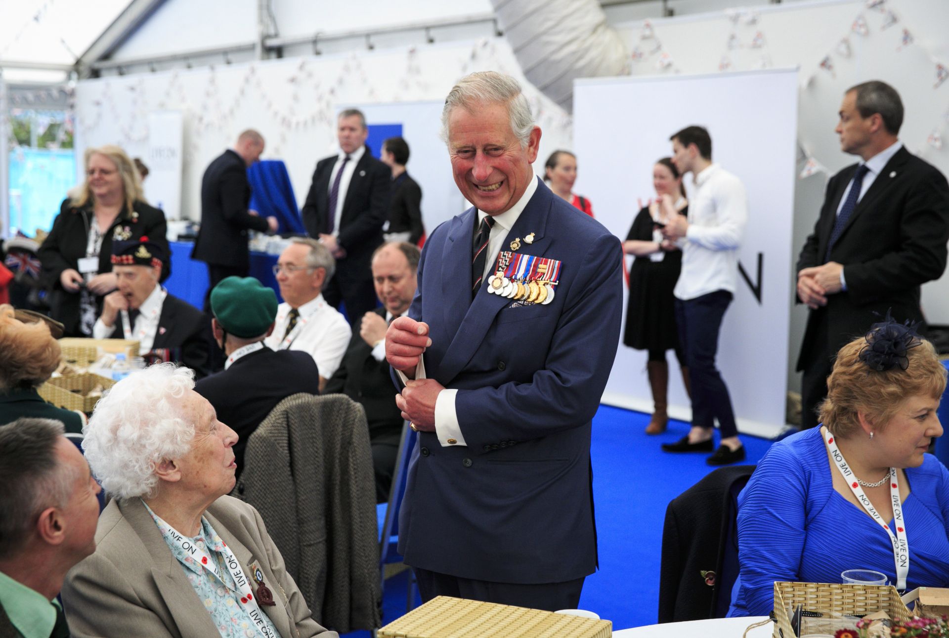 Принц Чарлз на прием на Кралския британски легион по повод Деня на победата