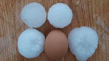 Силна буря удари Северозападна България, край Годеч падна градушка като яйце (снимки)