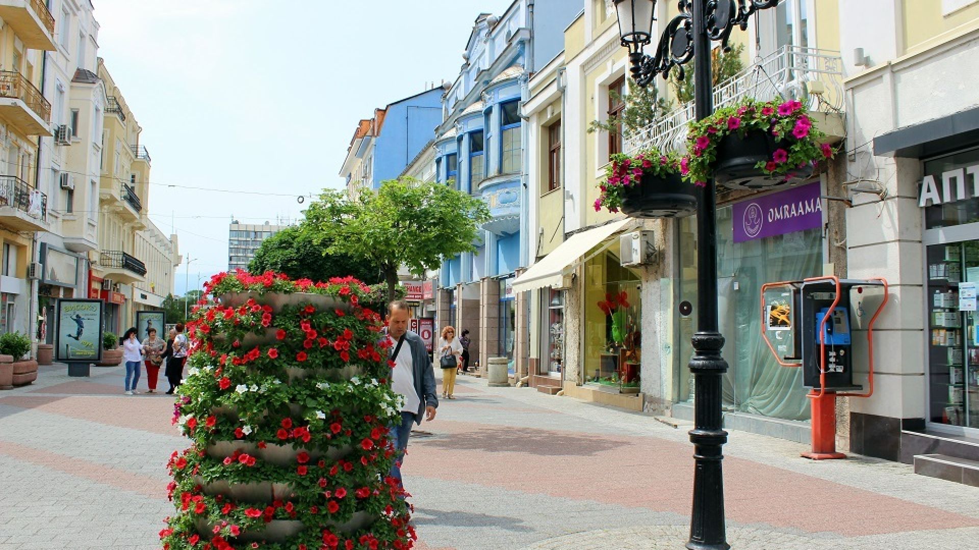 Над 100 висящи кошници с цветя украсиха в навечерието на