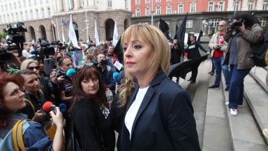  Мая Манолова поведе митинг на жълтите павета и разгласи, че ще се яви на избори 
