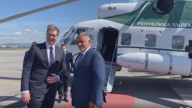 Борисов посрещна Вучич, инспектираха с хеликоптер АМ "Европа" и "Балкански поток"  (видео)