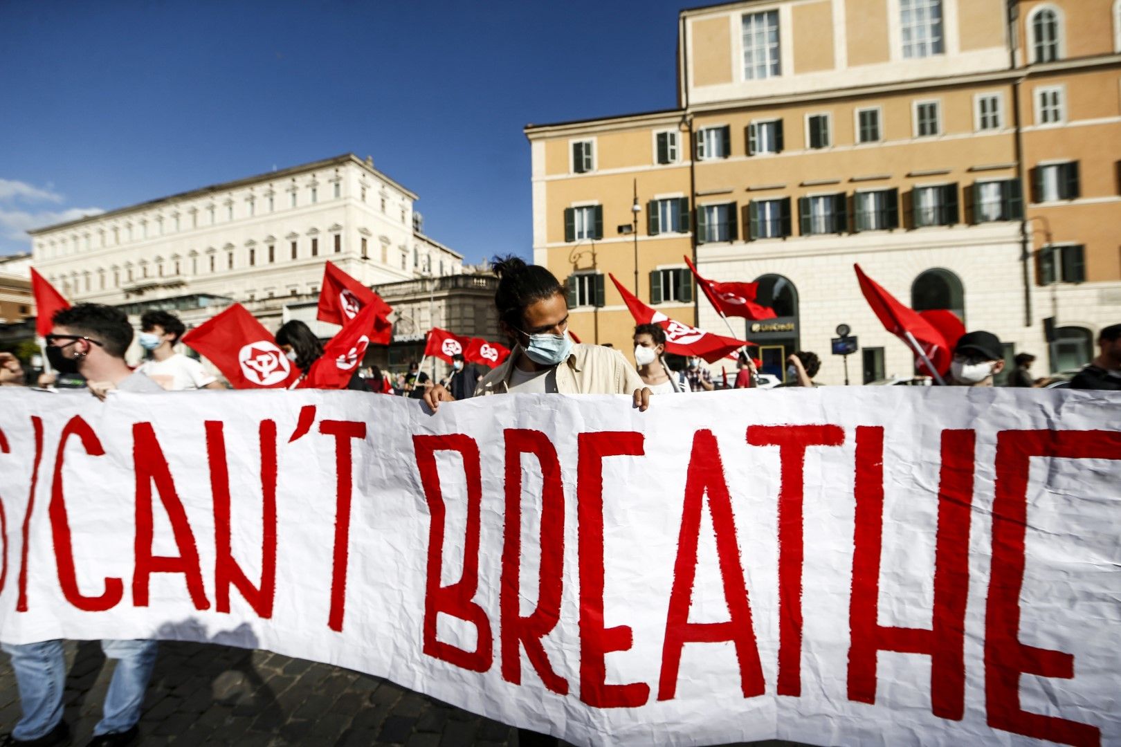 "Не мога да дишам" - протест в Рим на 5 юни