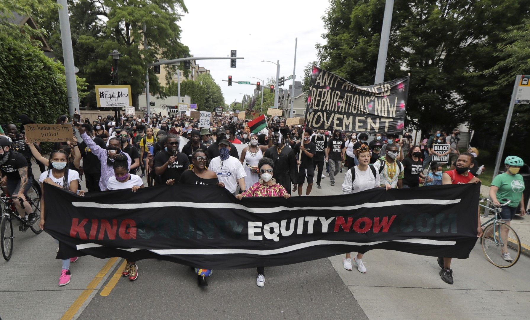 Шествие против расизма в Деня на свободата, Сиатъл, 19 юни