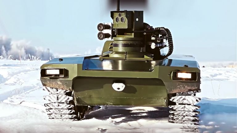 Руският боен робот "Маркер" ще бъде оборудван с дронове
