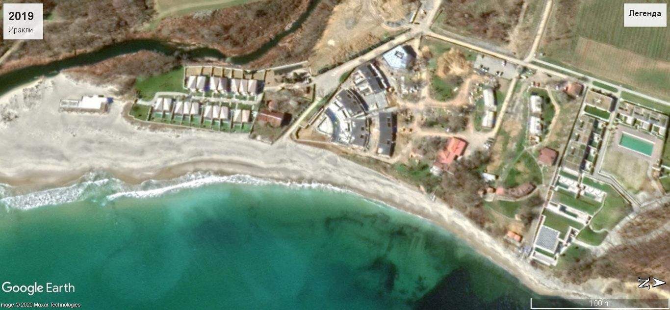 Снимка от Google Earth показва застрояването на Иракли