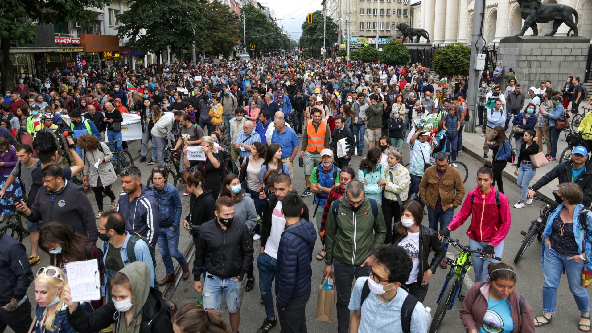 Протести в цялата страна и блокада на Орлов мост в София в защита на "Натура 2000" (снимки)