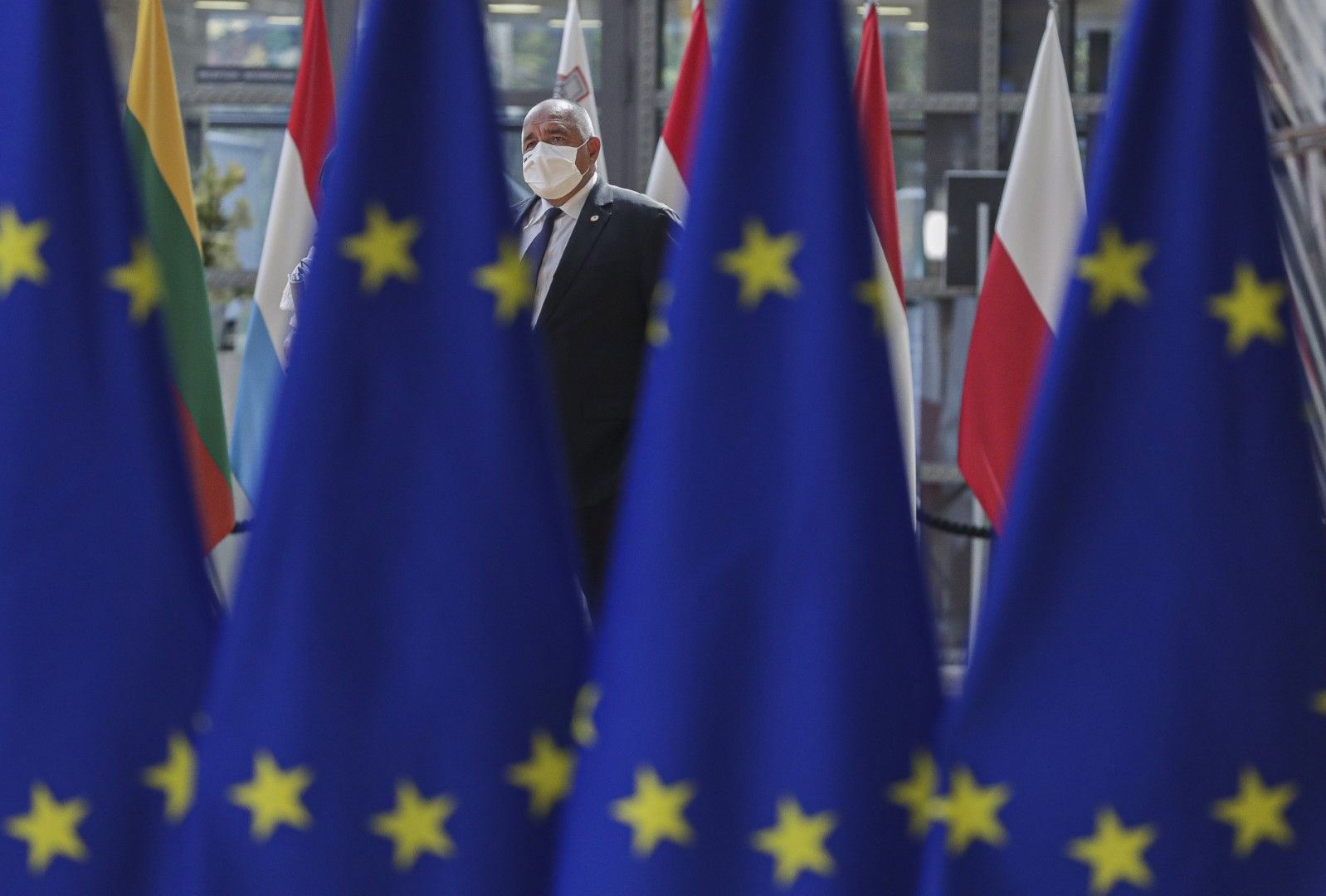Бойко Борисов пристига за втория ден от заседанието на върха на ЕС в Брюксел, 18 юли