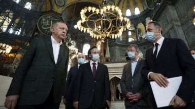 Ердоган огледа "Света София" - дни преди церемониалния намаз