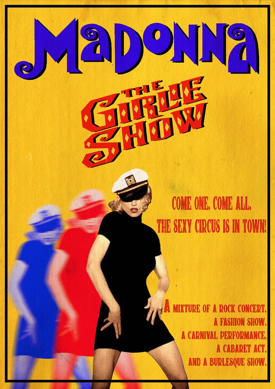 Постер от турнето на Мадона The Girlie Show през 1993 г. 