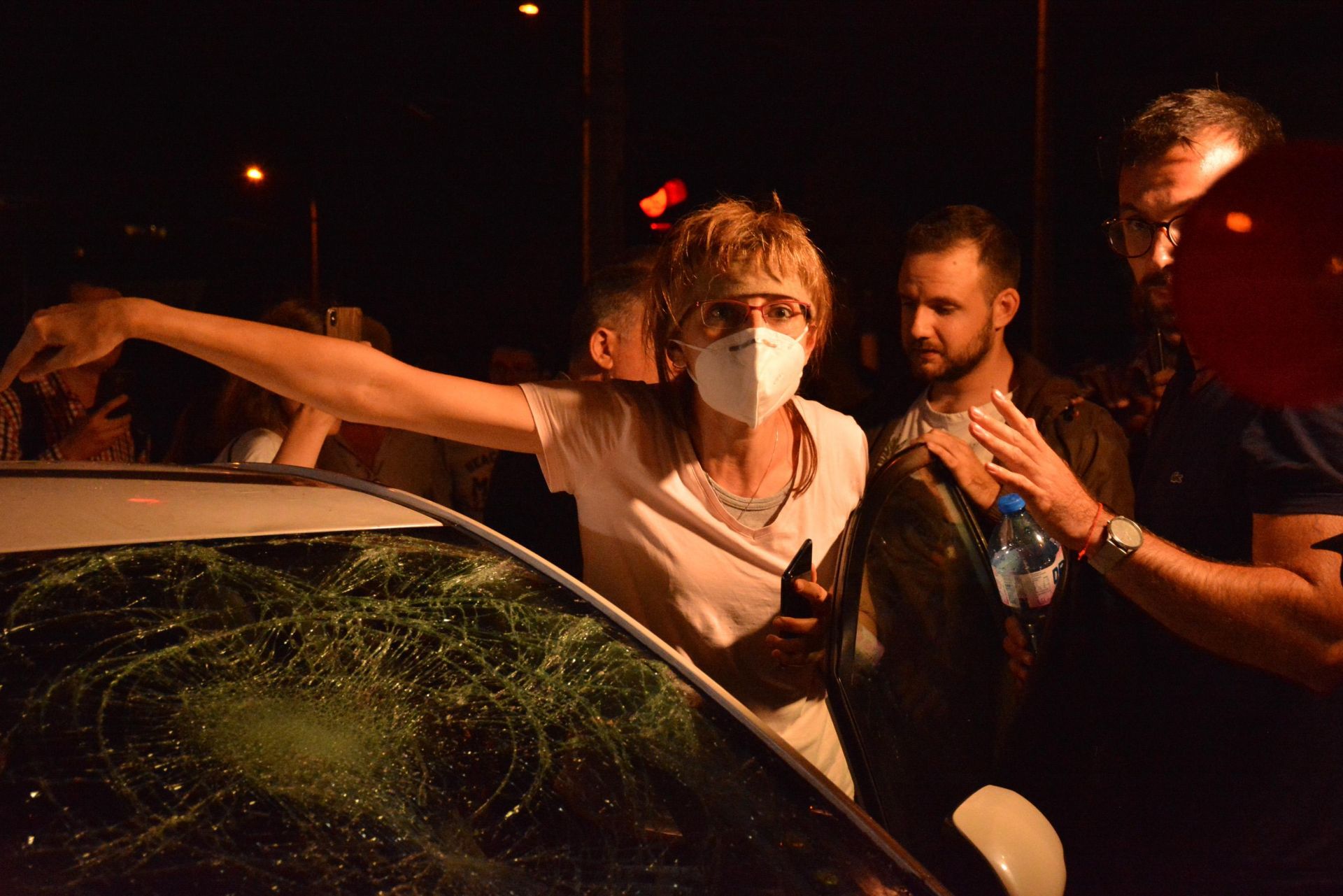 Елена Мицева по време на инцидента