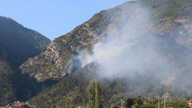 Овладян е горският пожар над Карлово, остават единични огнища, които