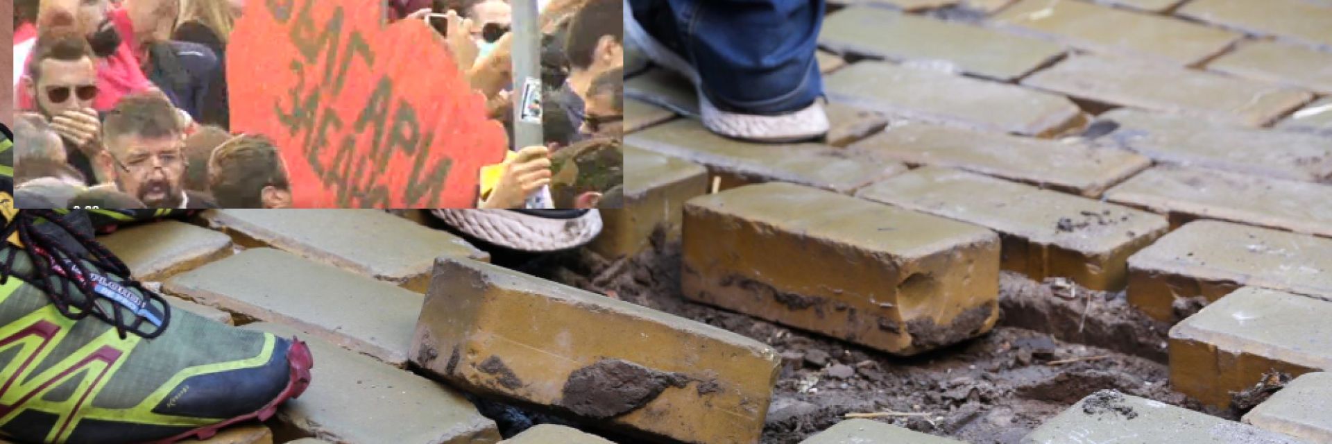 Задържаха бивш футболист, хвърлил жълто паве по полицаи 