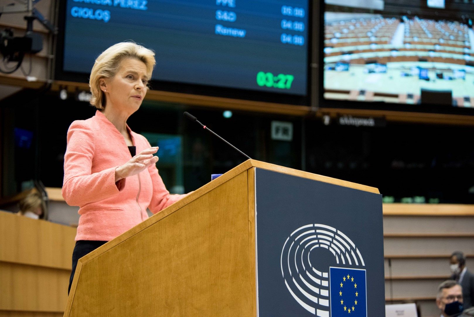 Урсула фон дер Лайен произнесе първата си реч "За състоянието на съюза" пред евродепутатите в Брюксел