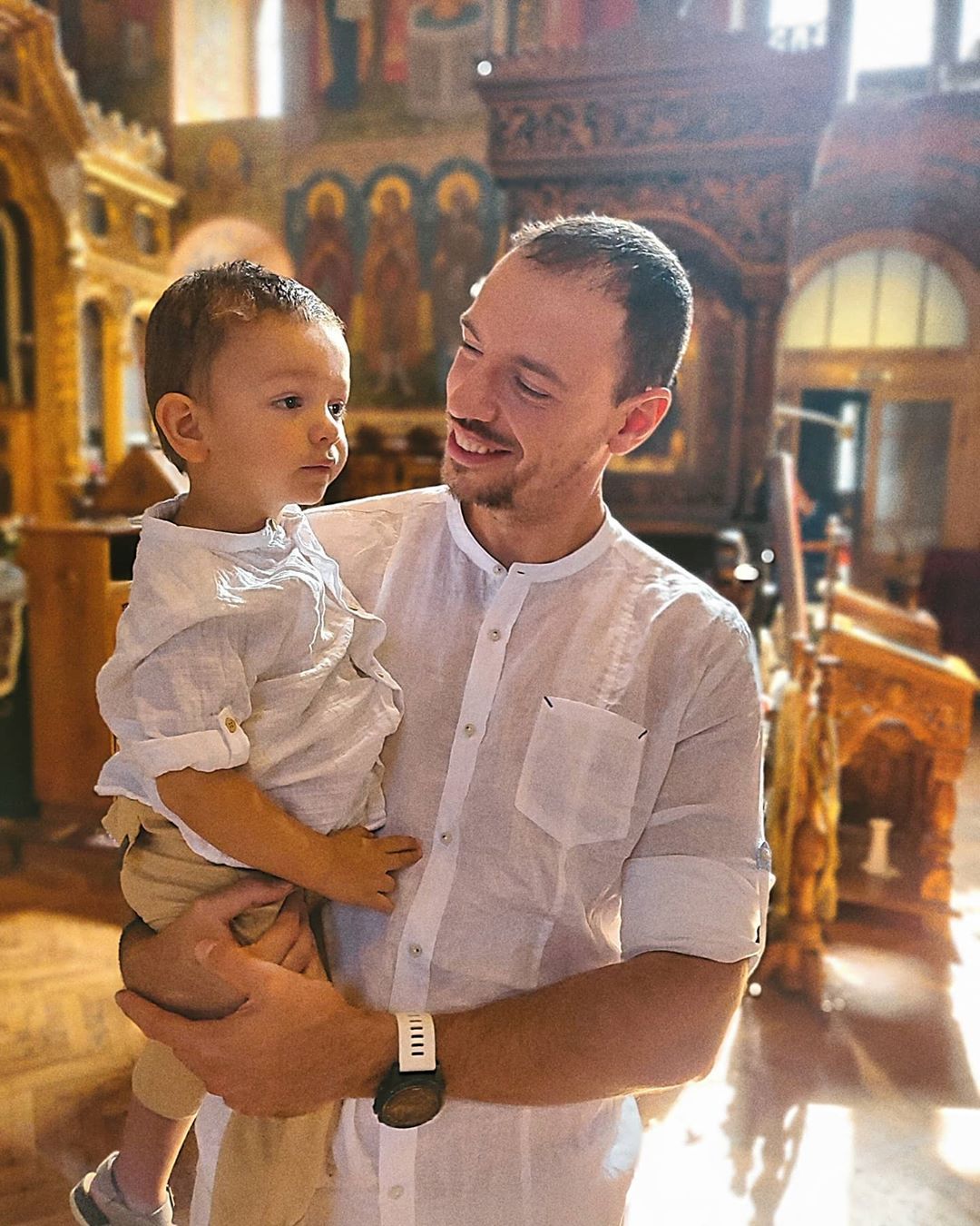 Даниел Петканов със сина си Габриел