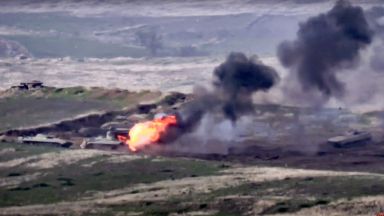 Боевете между арменски и азербайджански сили за отцепническия регион Нагорни