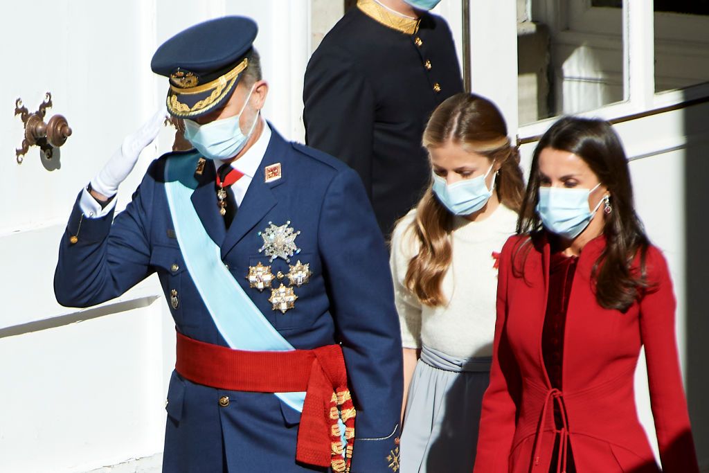Испанското кралско семейство на Националния празник на Испания