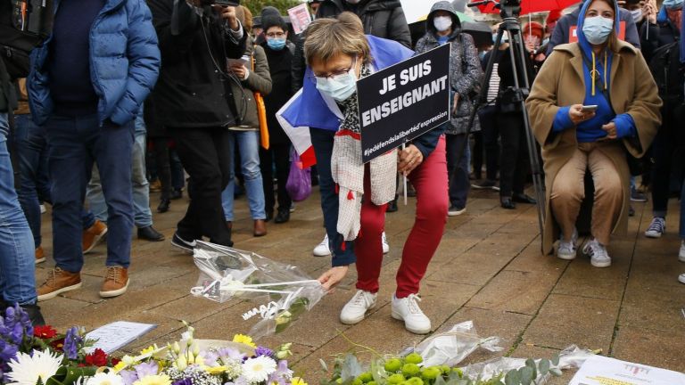 Four students are detained for the murder of the French teacher