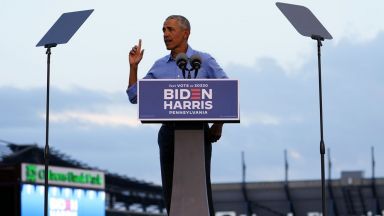 Барак Обама подкрепи лично Джо Байдън на митинг в Пенсилвания