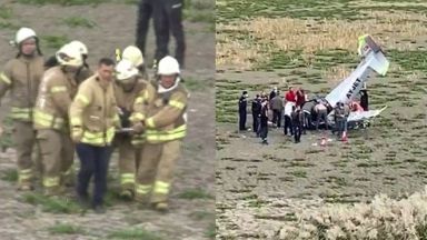 Тренировъчен самолет се разби в Истанбул (видео)